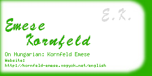 emese kornfeld business card